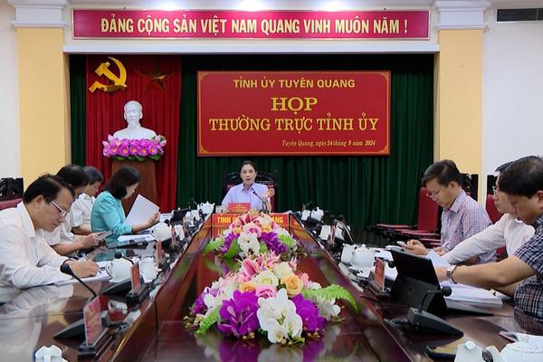 (TTV) Họp Thường trực Tỉnh ủy