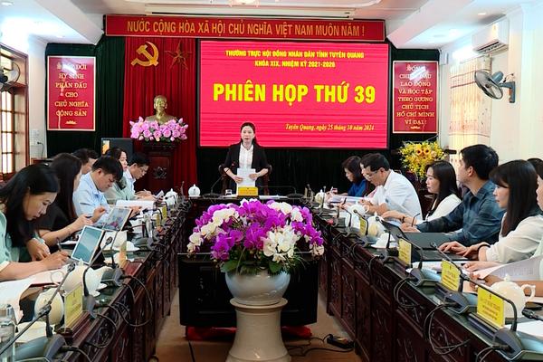 (TTV) Phiên họp thứ 39 Thường trực Hội đồng nhân dân tỉnh