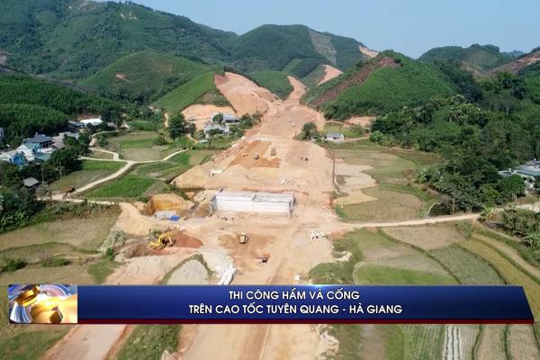 (TTV) Thi công cống và hầm dân sinh trên đường cao tốc Tuyên Quang - Hà Giang