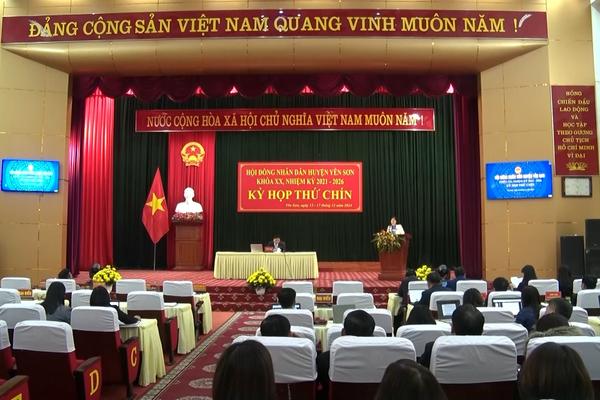 (TTV) Kỳ họp thứ chín Hội đồng nhân dân huyện Yên Sơn khóa XX