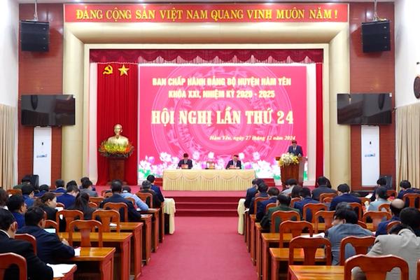 (TTV) Hội nghị Ban Chấp hành Đảng bộ huyện Hàm Yên lần thứ 24