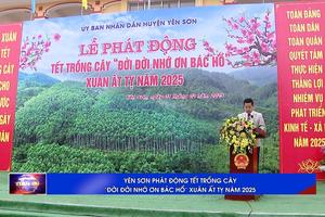 (TTV) YÊN SƠN PHÁT ĐỘNG TẾT TRỒNG CÂY “ĐỜI ĐỜI NHỚ ƠN BÁC HỒ” XUÂN ẤT TỴ NĂM 2025