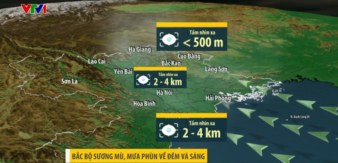 Thời tiết ngày 10/3: Bắc Bộ sương mù, mưa phùn về đêm và sáng, trời nồm ẩm - Ảnh 1.