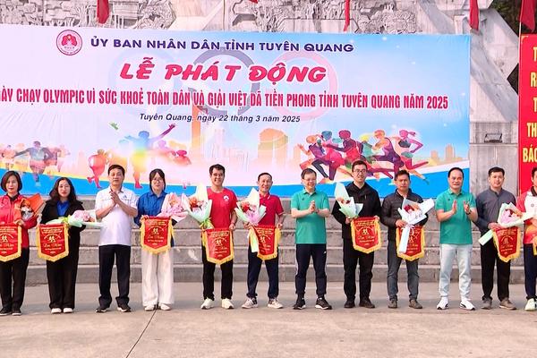 (TTV) Lễ phát động Ngày chạy Olympic vì sức khỏe toàn dân và Giải Việt dã Tiền Phong tỉnh Tuyên Quang năm 2025