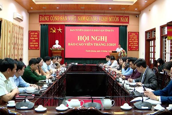 (TTV) Hội nghị báo cáo viên tháng 3/2025