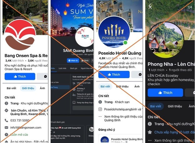 Mạo danh Fanpage khách sạn, lừa đảo đặt phòng tại Quảng Bình - Ảnh 1.