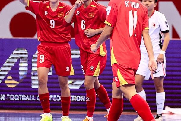 Tuyển futsal nữ Việt Nam thắng đậm Hồng Kông ở trận ra quân Vòng chung kết châu Á