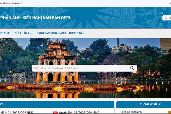 Vận hành thử nghiệm hệ thống tiếp nhận phản ánh về văn bản quy phạm pháp luật