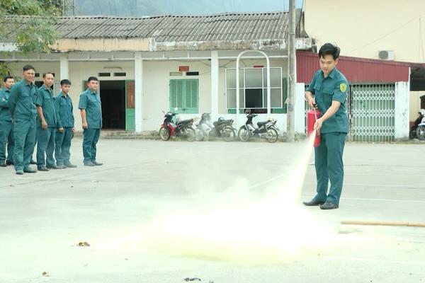 (TTV) Lực lượng dân quân huyện Lâm Bình nâng cao hiệu quả công tác phòng, chống, khắc phục thiên tai