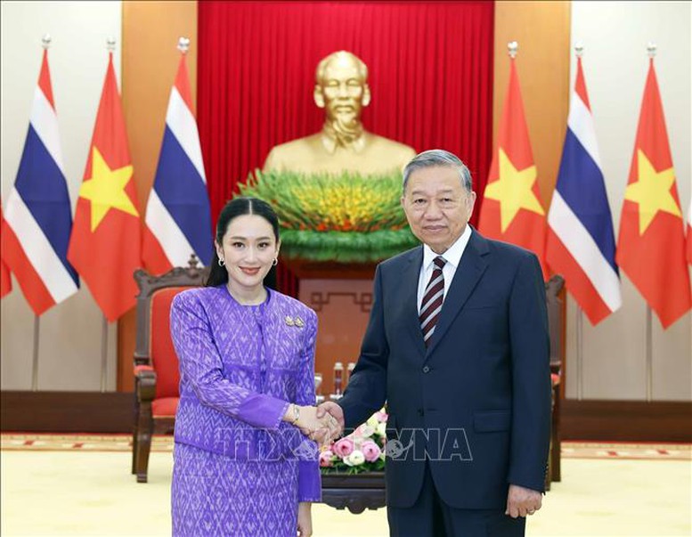 Tổng Bí thư Tô Lâm tiếp Thủ tướng Thái Lan Paetongtarn Shinawatra- Ảnh 1.