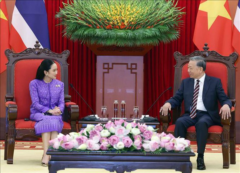 Tổng Bí thư Tô Lâm tiếp Thủ tướng Thái Lan Paetongtarn Shinawatra- Ảnh 2.