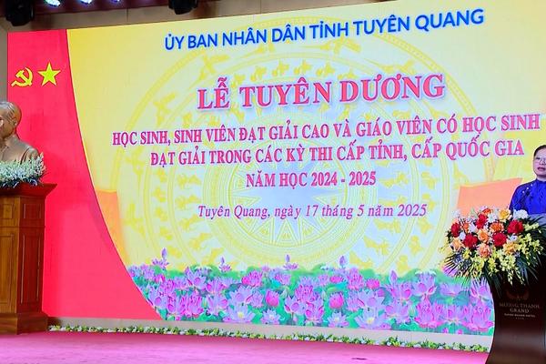 (TTV) Lễ Tuyên dương học sinh đạt giải cao; Giáo viên có học sinh đạt giải trong các kỳ thi cấp tỉnh, cấp quốc gia năm học 2024-2025
