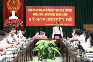 (TTV) Kỳ họp chuyên đề lần thứ 15, HĐND huyện Sơn Dương khóa XXI, nhiệm kỳ 2021 – 2026;