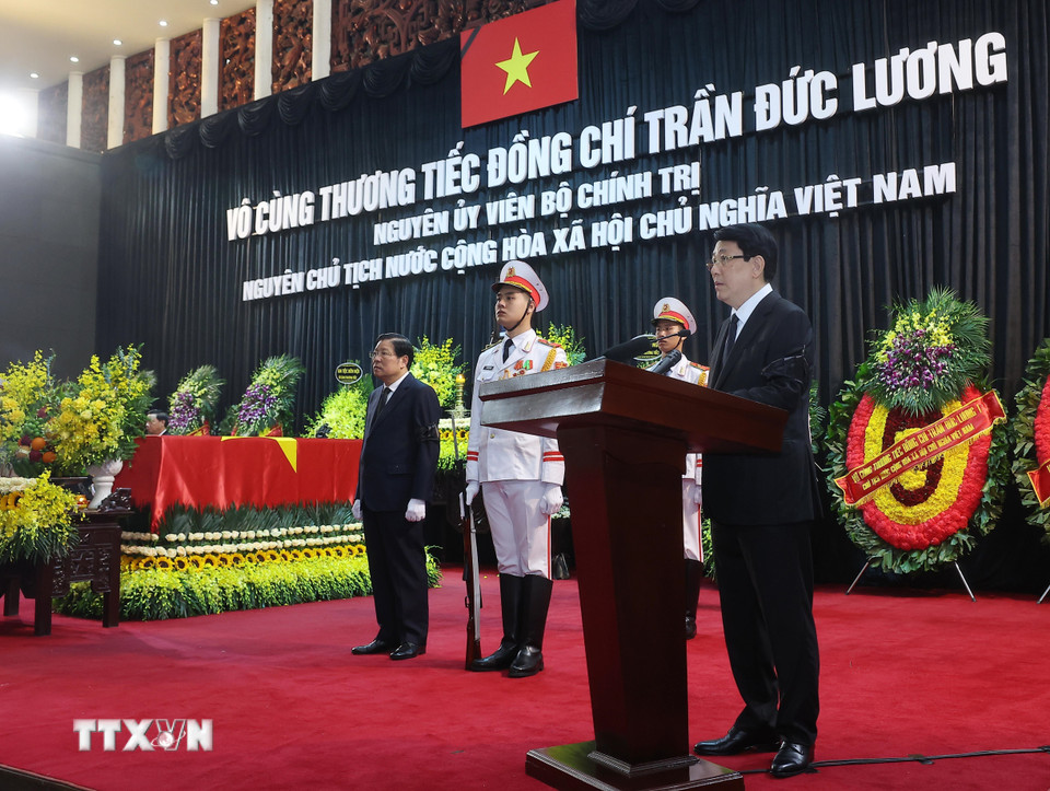 Cử hành trọng thể Lễ truy điệu nguyên Chủ tịch nước Trần Đức Lương - Ảnh 2.