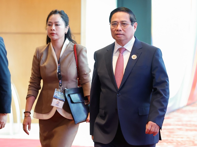 Thủ tướng Phạm Minh Chính bắt đầu các hoạt động tại Hội nghị Cấp cao ASEAN 46- Ảnh 2.