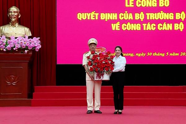(TTV) Lễ công bố quyết định của Bộ trưởng Bộ Công an về việc nghỉ công tác cán bộ