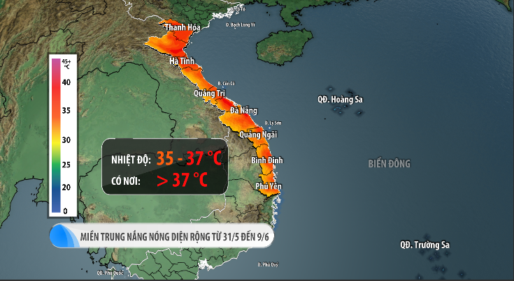 Ngày 31/5, miền Bắc, miền Trung bước vào đợt nắng nóng diện rộng thứ 4 trong năm - Ảnh 1.