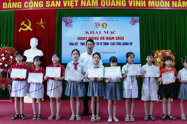 (TTV) Khai mạc hoạt động hè năm 2025 và Tổng kết, trao giải cuộc thi vẽ tranh “Cuộc sống quanh em”