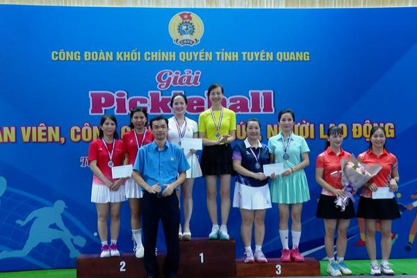 (TTV) Bế mạc Giải pickleball đoàn viên, công chức viên chức, người lao động Công đoàn Khối Chính quyền tỉnh năm 2025
