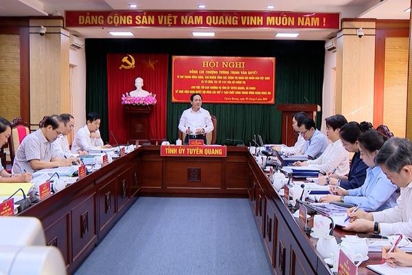  (TTV) Tập trung cao thực hiện nhiệm vụ sắp xếp, tinh gọn tổ chức bộ máy và chuẩn bị Đại hội Đảng các cấp