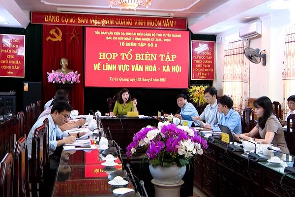 (TTV) Họp Tổ biên tập số 2 về lĩnh vực văn hóa – xã hội