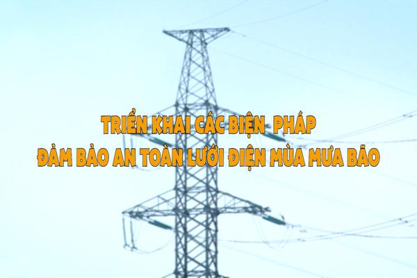 TRIỂN KHAI CÁC BIỆN PHÁP ĐẢM BẢO AN TOÀN LƯỚI ĐIỆN MÙA MƯA BÃO