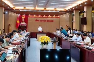 (TTV) UBND tỉnh họp chuyên đề về một số nội dung sắp xếp tổ chức bộ máy