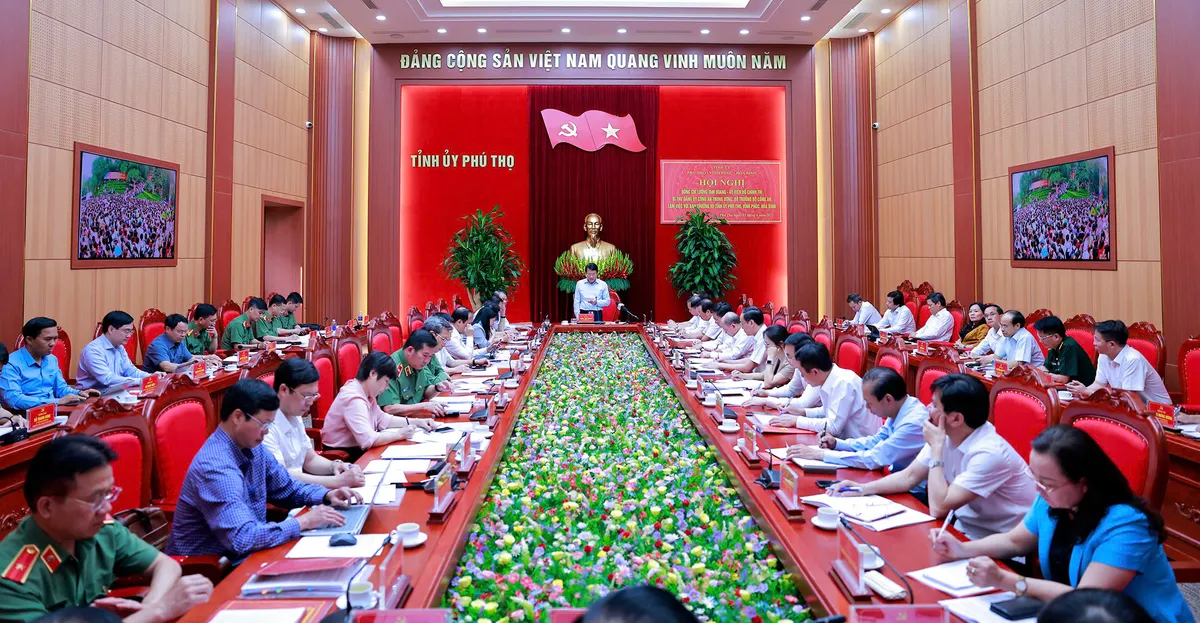 Đại tướng Lương Tam Quang làm việc với Ban Thường vụ 3 tỉnh Phú Thọ, Vĩnh Phúc và Hòa Bình - Ảnh 4.