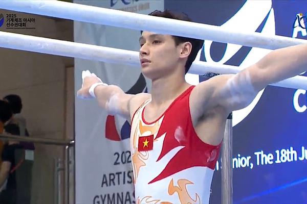 Thể dục dụng cụ nam Việt Nam kết thúc giải châu Á với 1 Huy chương đồng