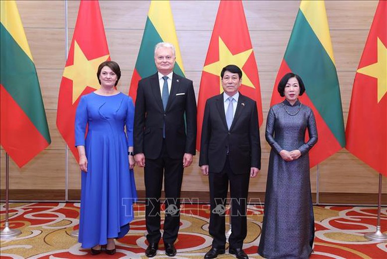 Chủ tịch nước Lương Cường chủ trì chiêu đãi chính thức Tổng thống Lithuania Gitanas Nauseda- Ảnh 1.