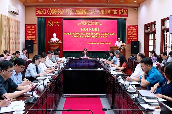 (TTV) Hội nghị sơ kết công tác Tuyên giáo và dân vận; Công tác báo chí, xuất bản