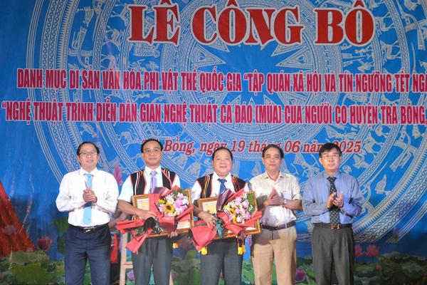 Hai loại hình văn hóa của người Cor trở thành Di sản Văn hóa phi vật thể quốc gia