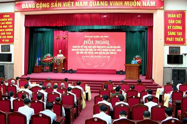(TTV) Lâm Bình đánh giá kết quả thực hiện Nghị quyết Đại hội đại biểu Đảng bộ huyện lần thứ II, nhiệm kỳ 2020-2025