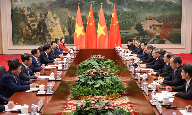Thủ tướng Phạm Minh Chính hội đàm với Thủ tướng Trung Quốc Lý Cường- Ảnh 4.