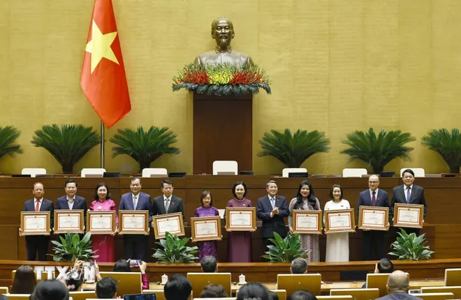 Tổng Bí thư Tô Lâm dự Lễ trao Bằng khen của Ủy ban Thường vụ Quốc hội - Ảnh 5.