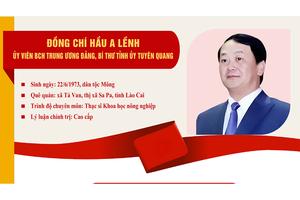 Tóm tắt quá trình công tác của đồng chí Hầu A Lềnh Ủy viên BCH Trung ương Đảng, Bí thư Tỉnh ủy Tuyên Quang