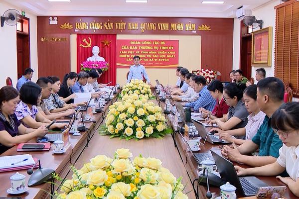 (TTV) Đoàn công tác số 6 của Ban Thường vụ Tỉnh ủy làm việc với Đảng ủy xã Vị Xuyên