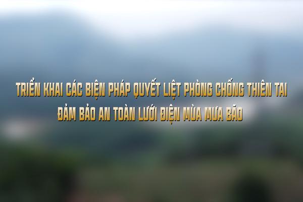 TRIỂN KHAI CÁC BIỆN PHÁP QUYẾT LIỆT PHÒNG CHỐNG THIÊN TAI ĐẢM BẢO AN TOÀN LƯỚI ĐIỆN MÙA MƯA BÃO (21-7-2025)